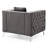 Compact Delivery Velvety Glam Accent Chair For Small Spaces