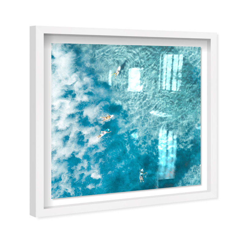 " Surfing Seas ", 45" H x 45" W x 0.5" D, White