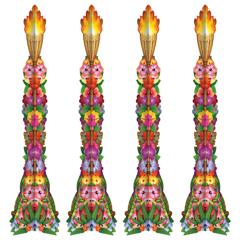 Luau 3-D Tiki Torch Props