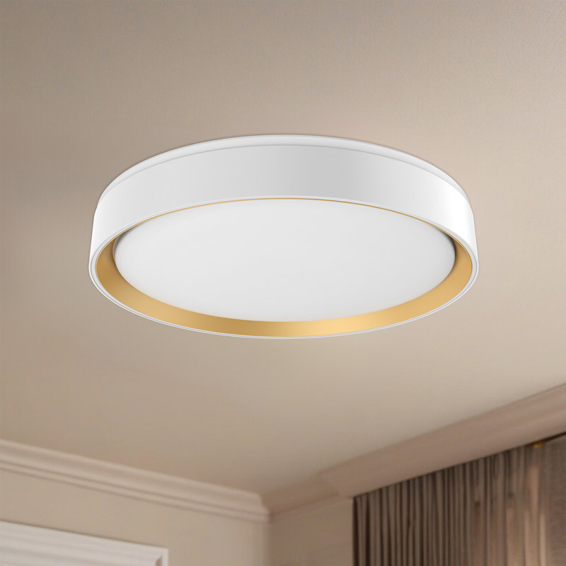 Essex 1 - Light LED Flush Mount, White/Black