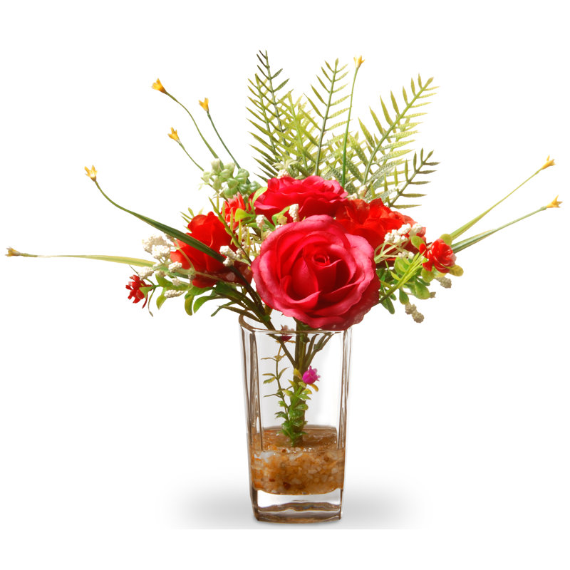 12" Rose Flowers Arrangement