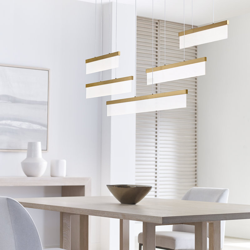 Sweep 5 - Light LED Chandelier, Polished Nickel