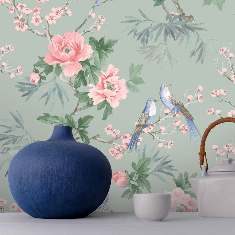 10.05cm x 53cm Matte Wallpaper Roll, Green