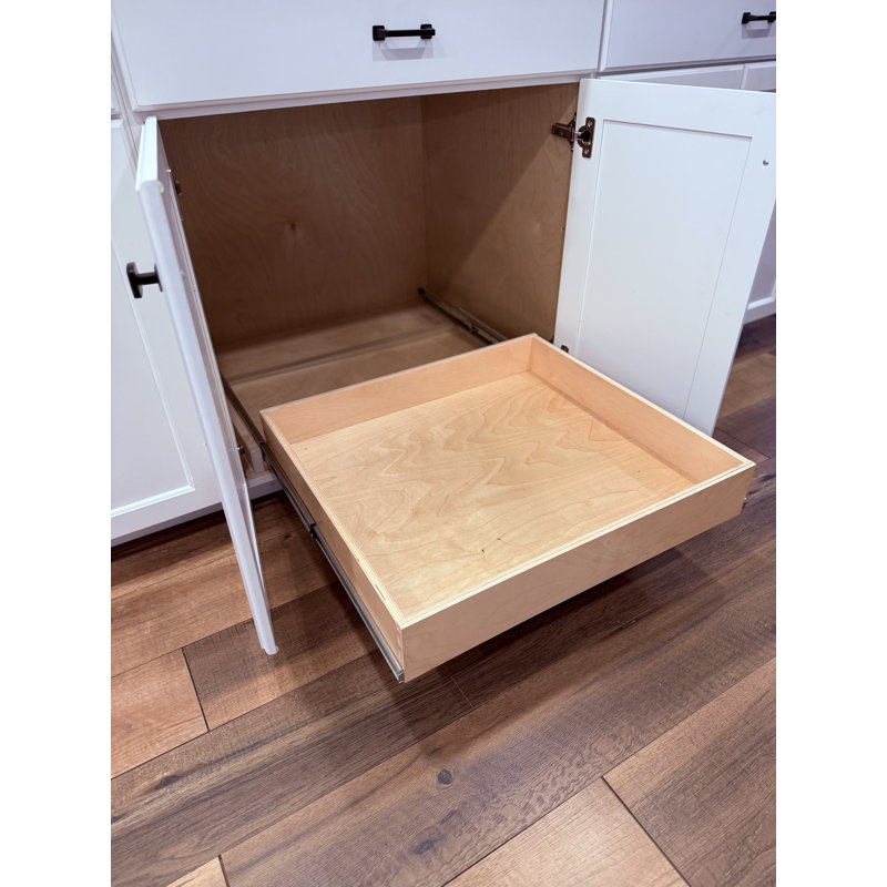 Pre-Assembled Dovetailed 4" Double Drawer Pull Out Unit with Deluxe Frame Kit (18" Depth), 14.5", 22"