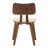 Hoyal Mid-Century Modern Dining Chair - Stained Wood Open Back Accent Chair - Luxury Leather MCM Seating in Single, Set of 2, and Set of 4-1048663724-1040553264