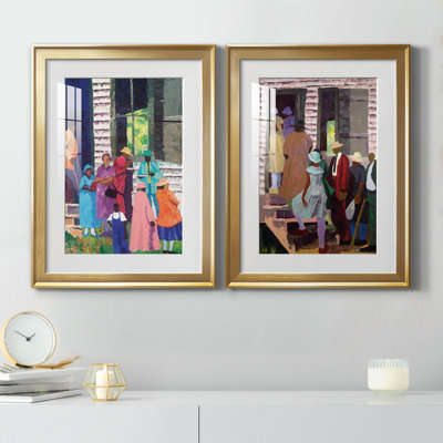 «Going to Church», ensemble de 2 reproductions d'art