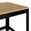 Borough Wharf Coffee Table Grey And Black 90X45x45 Cm MDF And Iron-945721934