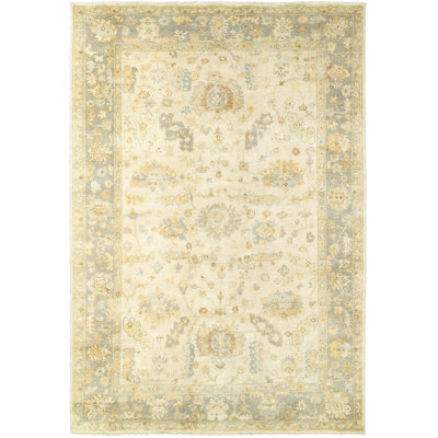 Presley Oriental Hand-Knotted Wool Beige/Gray Area Rug
