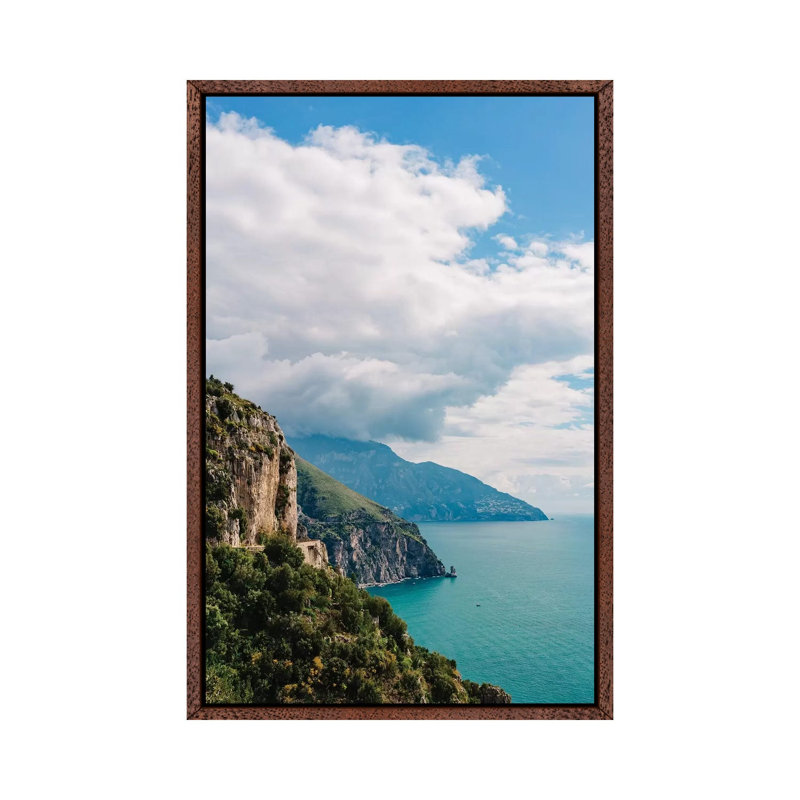 Amalfi Coast Drive XVI by Bethany Young - Print on Canvas, Classic Brown Wood Framed, 101.6cm H x 66.04cm W x 3.81cm D