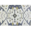 Tapis de couloir bleu / brun en laine noué à la main à motif floral 2 pi 6 po x 8 pi