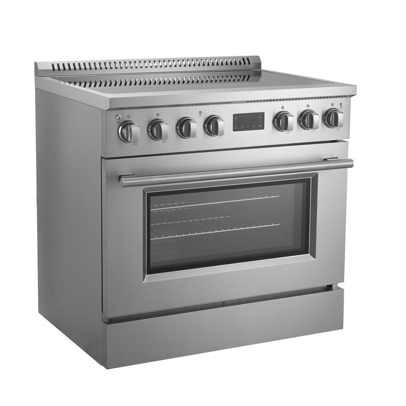 Cuisinière à induction 36 po Forno Torino, four à convection véritable, friture à l'air, air sous vide, acier inoxydable