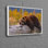 Reproduction sur toile en coton Cheerful Bear