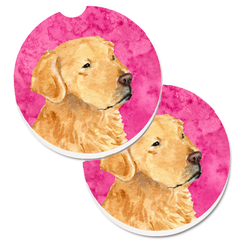 Sous-verre barbu collie voiture, Golden retriever