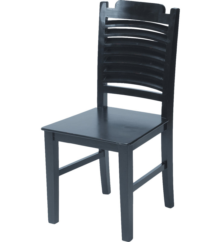 Solid Wood Dining Chair, Black