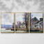 «The Bend Of The Seine At Lavacourt, Winter, 1879», reproduction d'art sur toile encadrée 3 pièces-206752315-206752314
