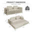 Canapé-lit convertible avec coussin cylindrique et structure de forme fixe-912767254