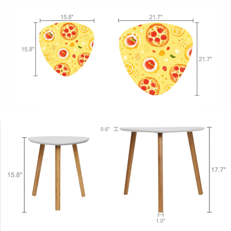 Ensemble de 2 tables basses gigognes Triangle