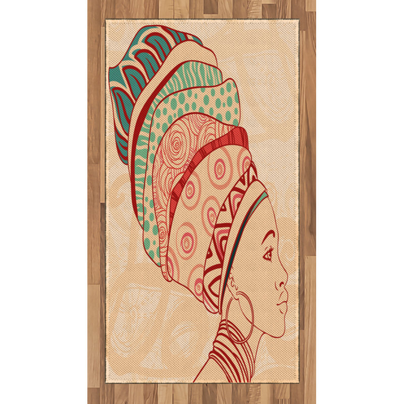 African High Density Long Fiber Poly Threads Decorative Area Rug Carpet, Rectangle 2'7" x 5'