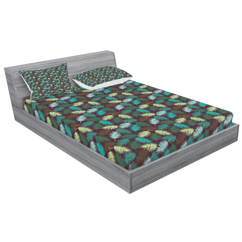 Microfiber Floral Sheet Set, Full Sheet Set with Fitted Sheet, Orchids Floral