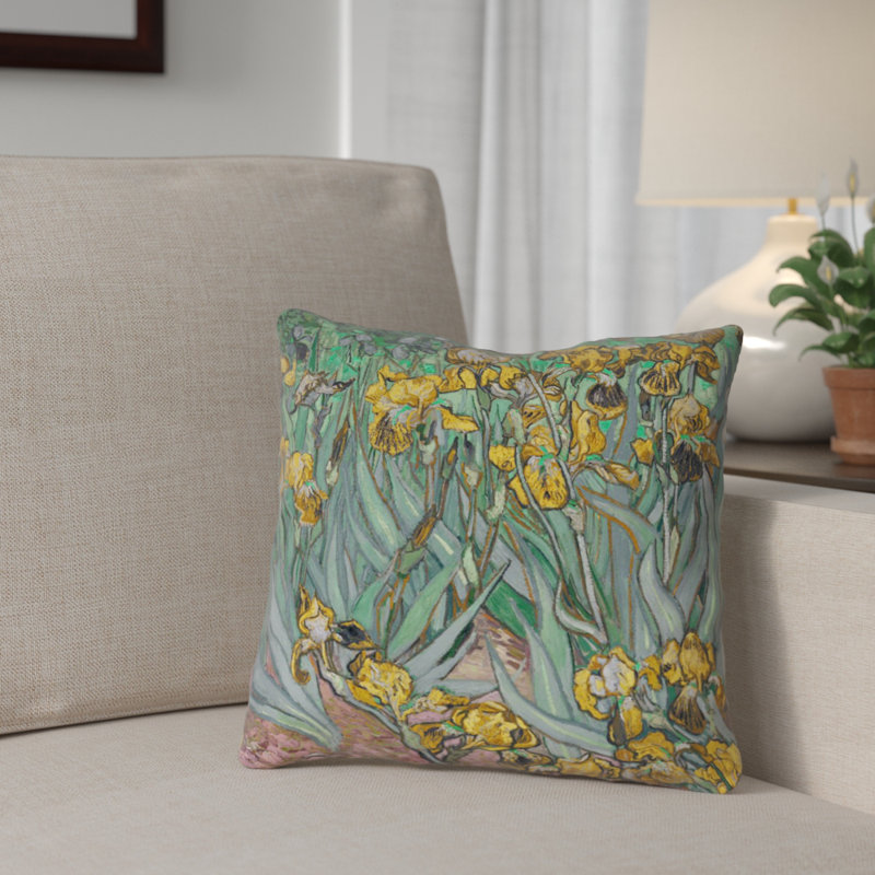 Coussin Morley, 14 po x 14 po, Jaune, Housse seulement