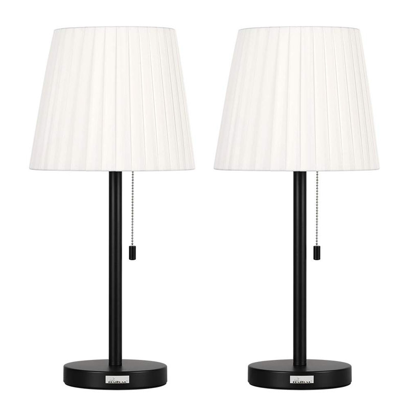 Ensemble de lampes de table 20 ", Blanc, Noir