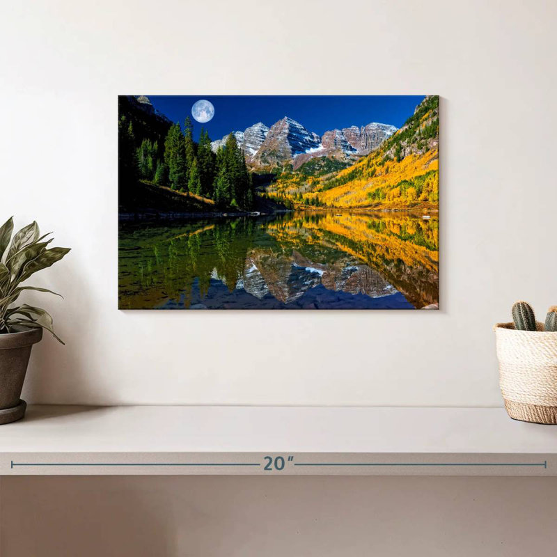 Alvord Maroon Bells Full Moon, 8" H x 12" W