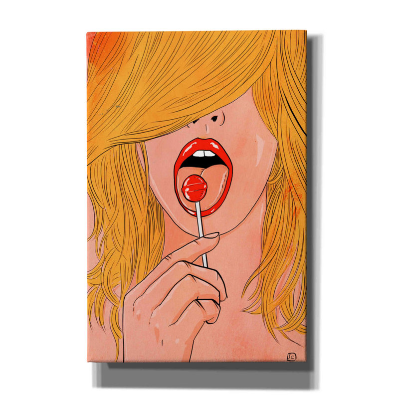 «Lolipop On Canvas» par Giuseppe Cristiano, reproduction, L 12 po x H 18 po