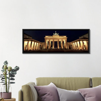 " Low Angle View Of A Gate Lit Up At Night, Brandenburg Gate, Berlin, Germany " by Panoramic Images