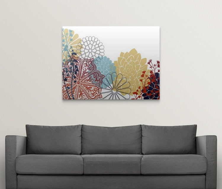 «Bohemian Rosette I» par Grace Popp, impression, H 27 po x l 36 po x P 1,5 po, Toile