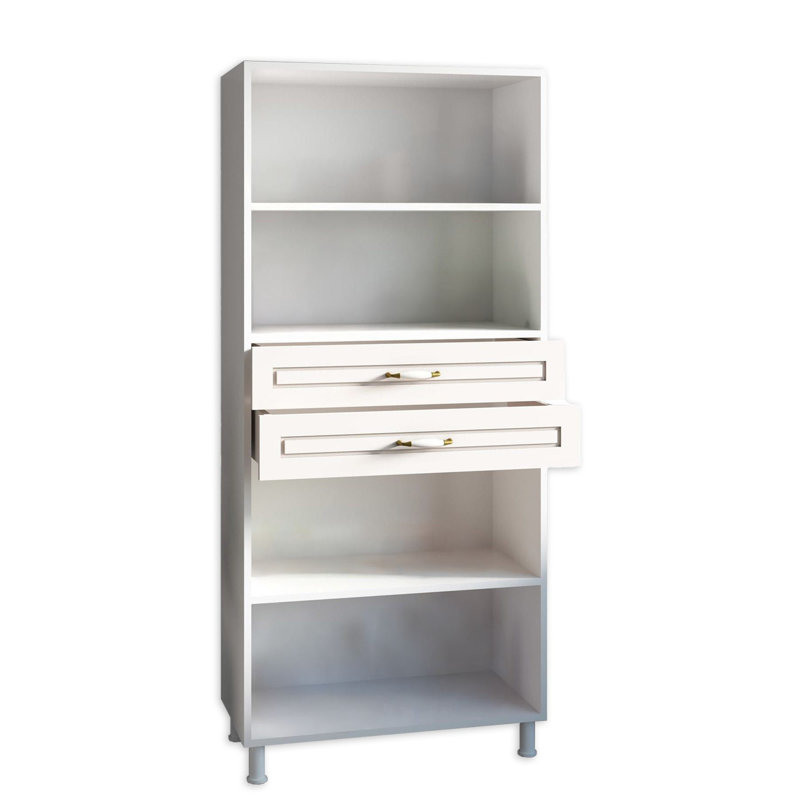 Armoire de rangement autoportante de 71 po de hauteur avec 2 tiroirs