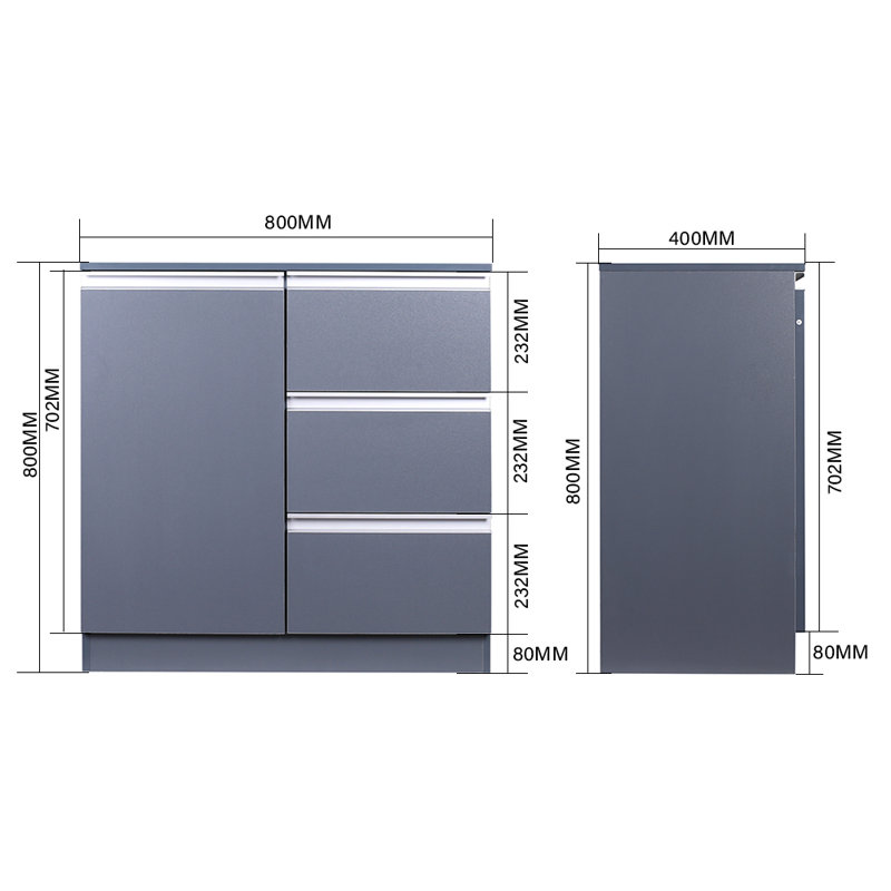 Aluminum Rectangle Accent Cabinet