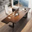Bureau de direction en L en bois massif avec tiroirs-453040292-453040293