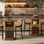 Unité de bar à la maison, armoire de bar carrée avec rangement et support à vin