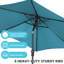 Parasol d'extérieur 7,5 pi avec base inclinable et manivelle incluse-1971596450