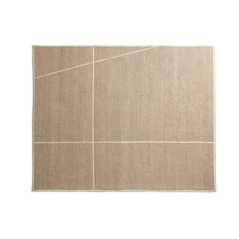Collet Wool Area Rug in Oat/Ivory, Rectangle 8' x 10'