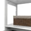 Armoire de rangement à serviettes - blanche, avec des renforts en X pour un linge de salle de bain d'aspect rustique dans un décor blanc