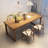Burlywood Rectangular Solid Wood Dining Table-34462301