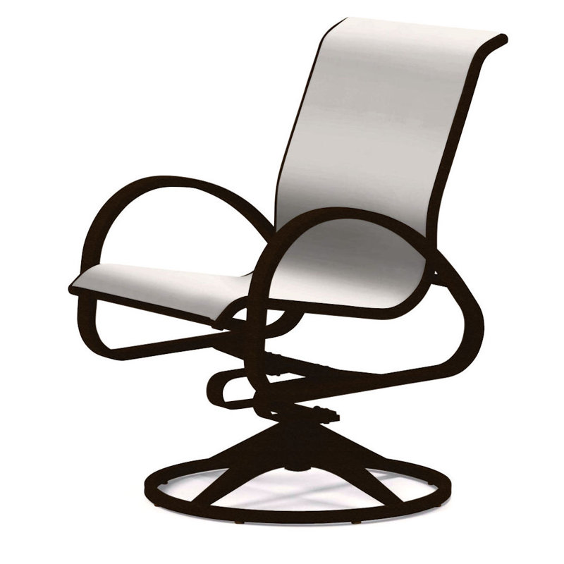 Aruba 1 Outdoor Dining Armchair, Textured Kona, Yellow 43D