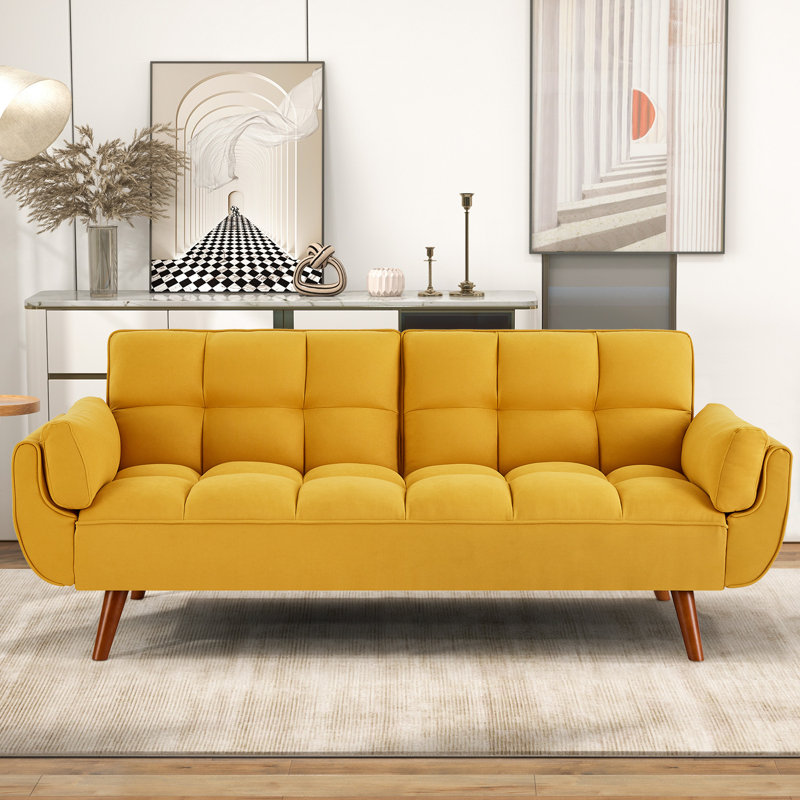 Layanie Full / Double 75.39'' Inch Futon Sofa Bed-Convertible Couch Loveseat Sleeper For Living Room, Bedroom, Studio, Apartment, Dorm, Home Office