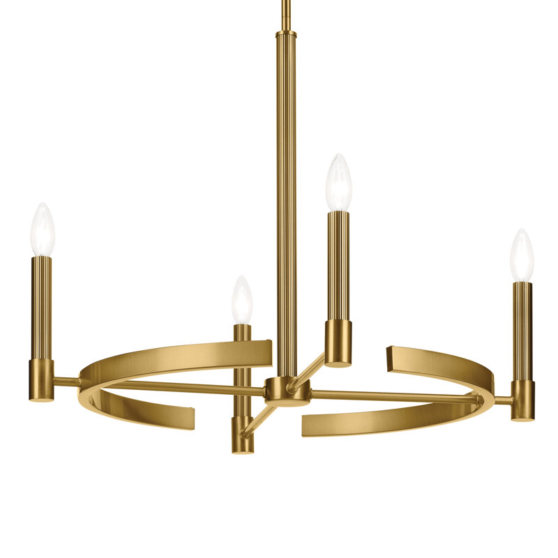 Lustre 4 lumières 20,25 po, Laiton