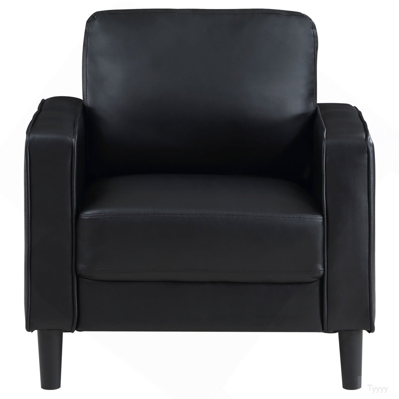 Fauteuil d'appoint rembourré Farallone, Black