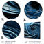 Spiraling Blue Abstract Vortex III - Abstract Spirals, art mural en métal-2068851538