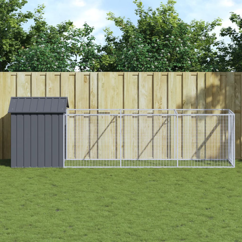 Niche pour chien Dustina, Gris anthracite, H 48,4 po x l 46,1 po x P 159,4 po