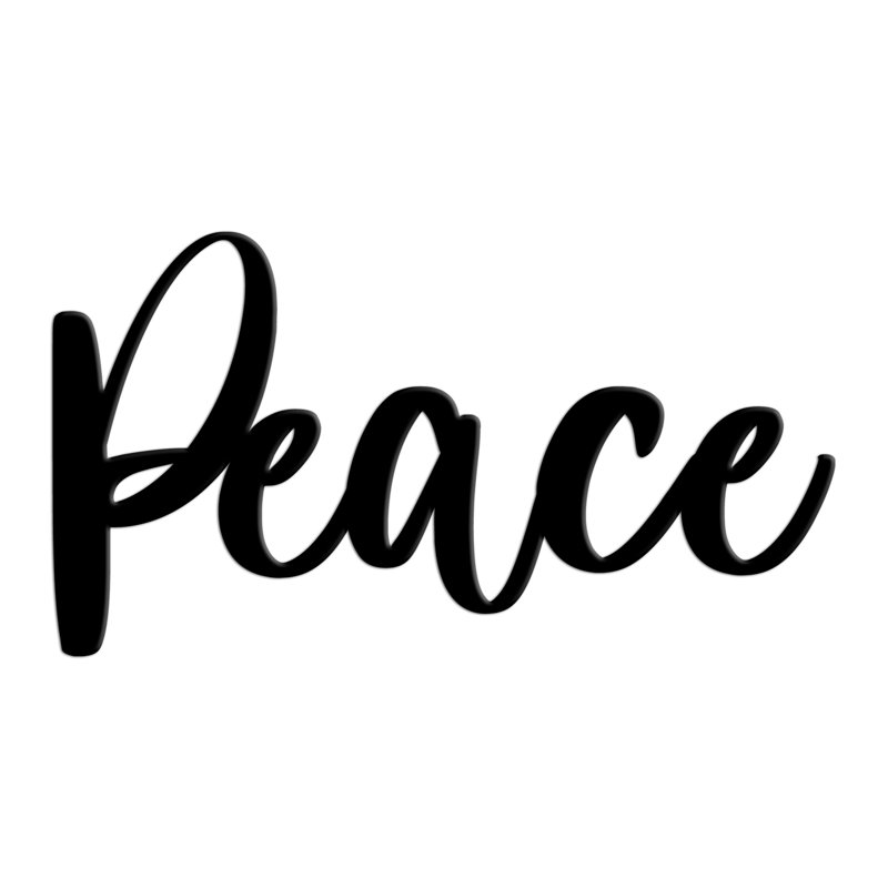 Charnai Water Resistant Steel Text & Numbers Wall Decor, Yes