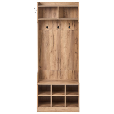Hall Tree 70cm Wide with Shoe Storage