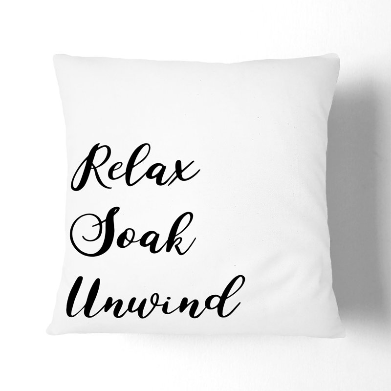 Square Cushion, White, 55cm H x 55cm W x 20cm D