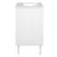 Meuble-lavabo de 20 po avec lavabo en céramique, ensemble de meuble-lavabo simple autoportant avec porte à fermeture douce, poignées en demi-lune chic, style français-120190021