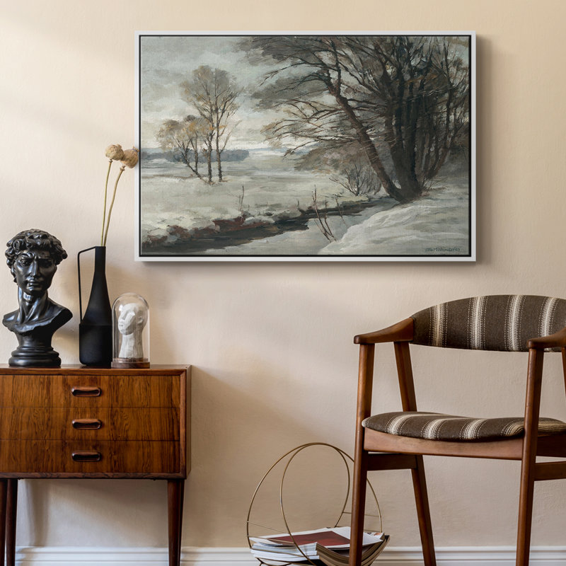 "Vintage Landscape - CDV III" sur toile, H 17 po x l 25 po x P 2 po, Toile encadrée flottée blanche