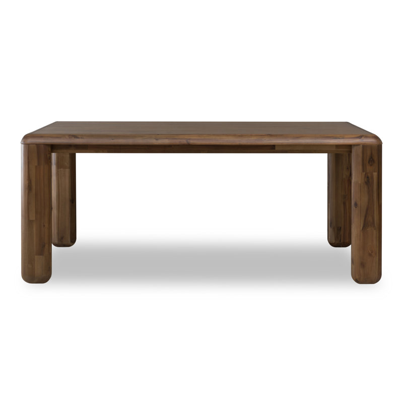 Ronquillo Rectangular Acacia Wood Leg Table In Impala