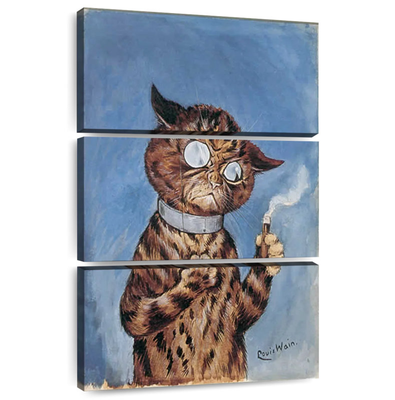 Ketti Cat With A Cigar, 50" H x 32" W
